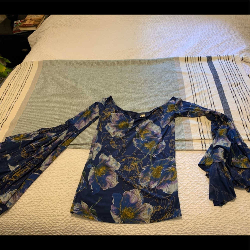 Free People Floral Off the Shoulder Top - Picture 2 of 3